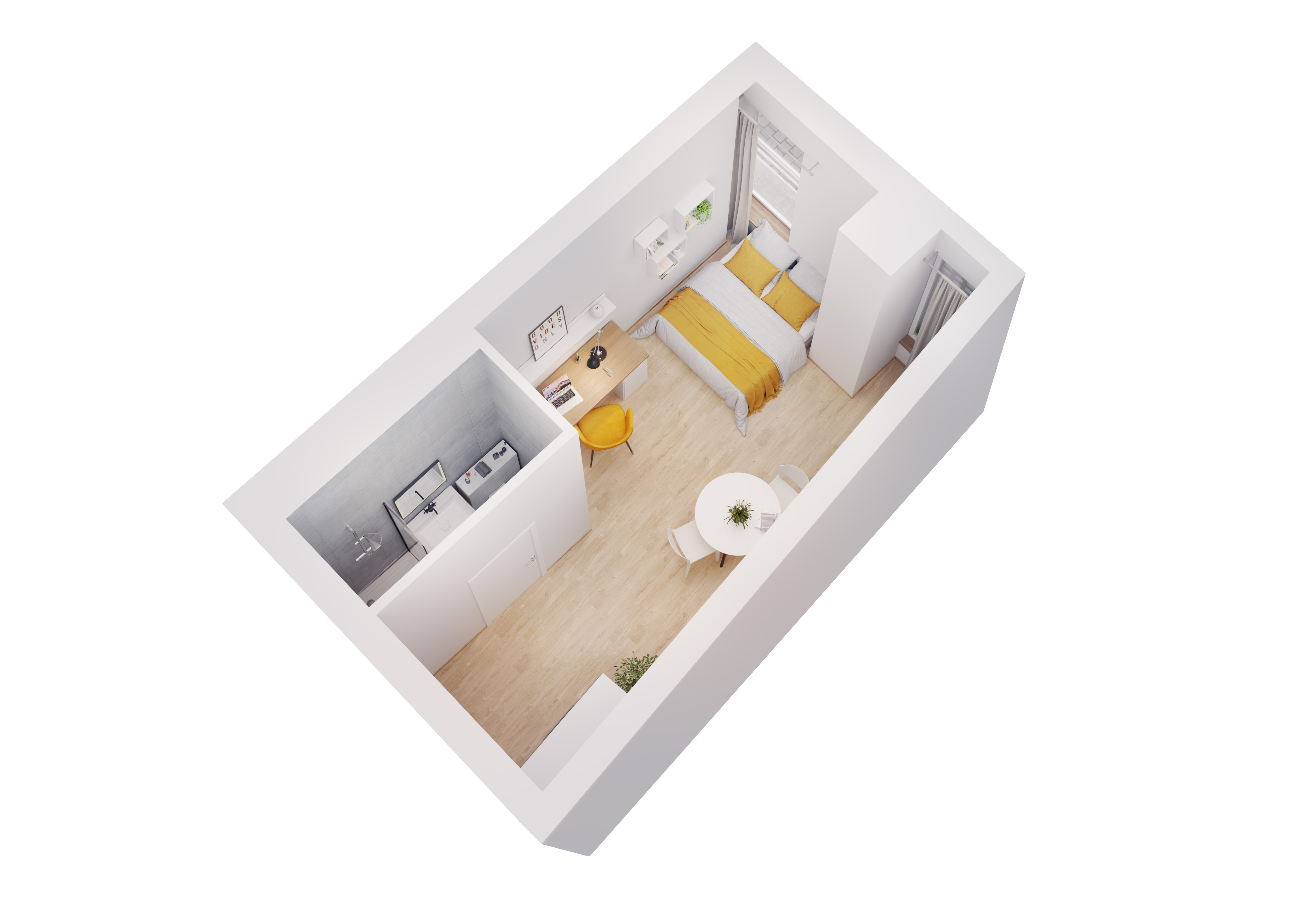 Shoebox comfort room